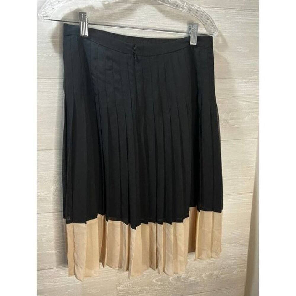 Ann Taylor Pleated Midi Skirt Colorblock‎ Size 4 NEW - Picture 2 of 5